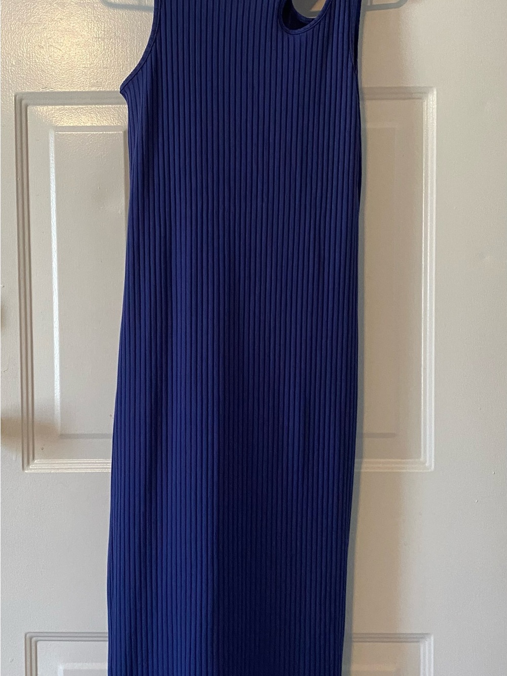 Zara Ribbed Sleeveless Maxi Skirt - Cobalt Blue